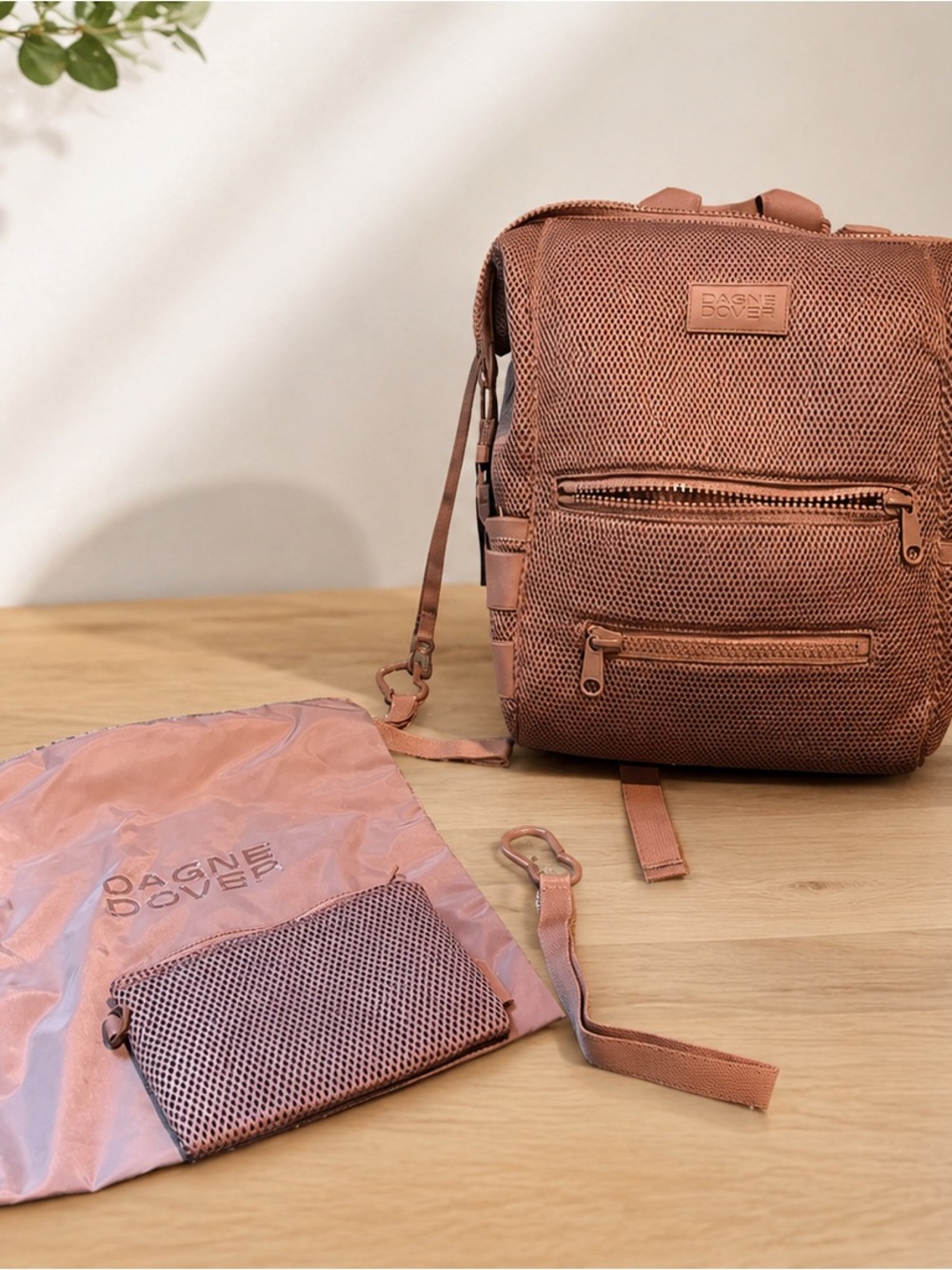 Dange Dover Women’s Mesh Backpack (Diaper Bag) - Dusty Rose